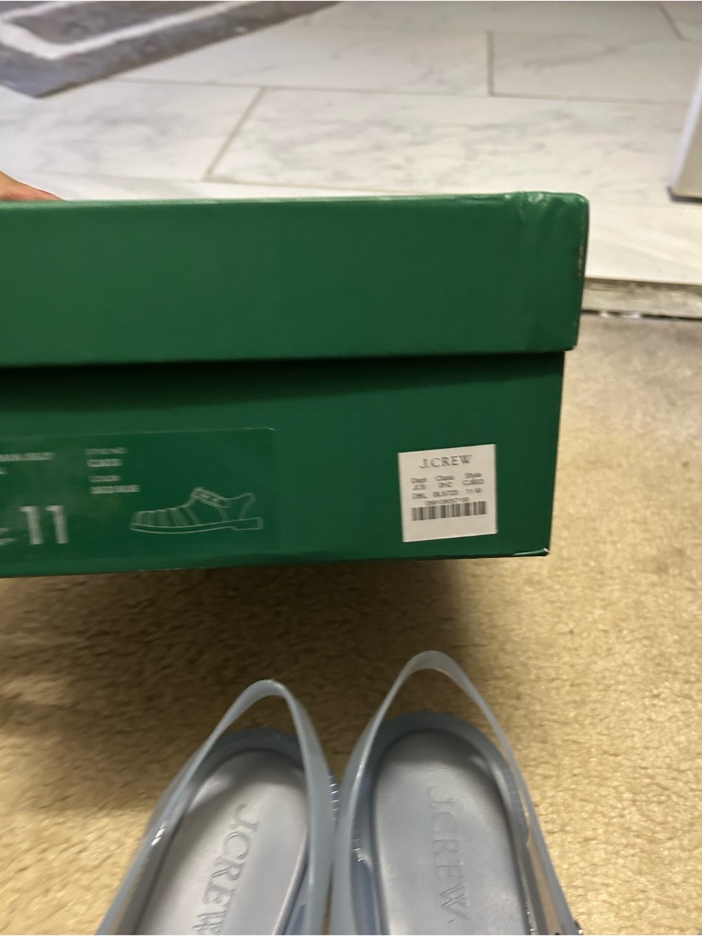 J CREW jelly fisherman sandals in light blue. - Picture 13 of 15